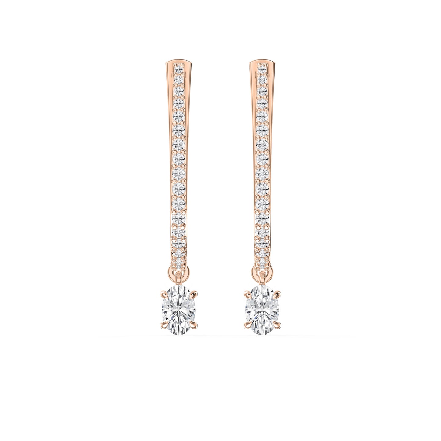 Hoops Diamond Pavé Solitaire Fine Jewelry