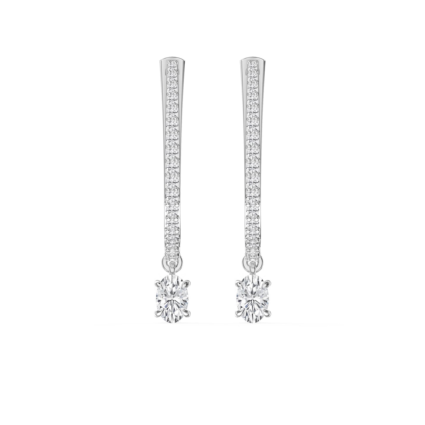 Hoops Diamond Pavé Solitaire Fine Jewelry