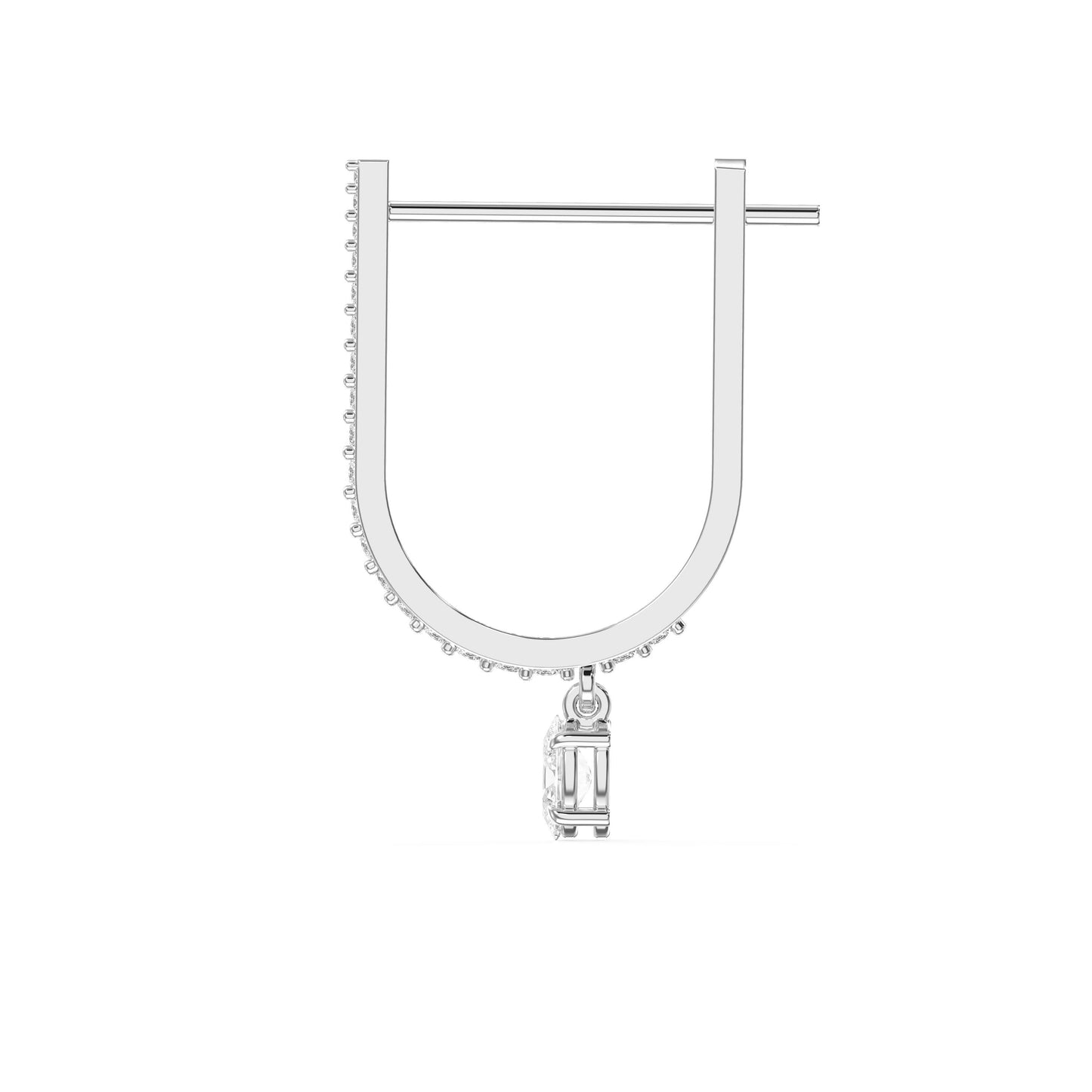 Hoops Diamond Pavé Solitaire Fine Jewelry