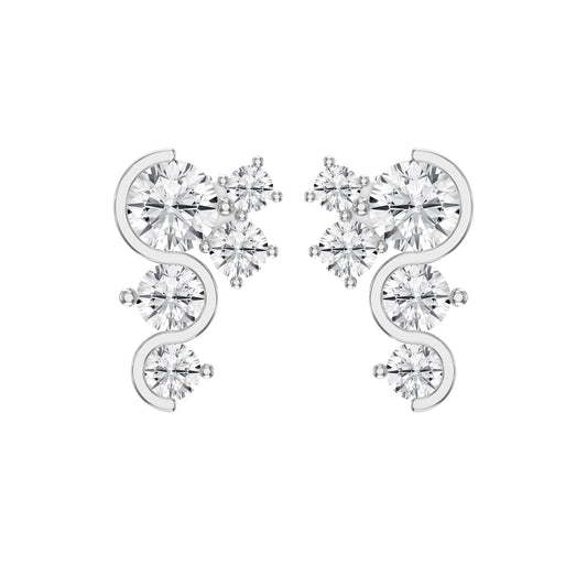Celestial Strea Round Diamond Fashion Earrings