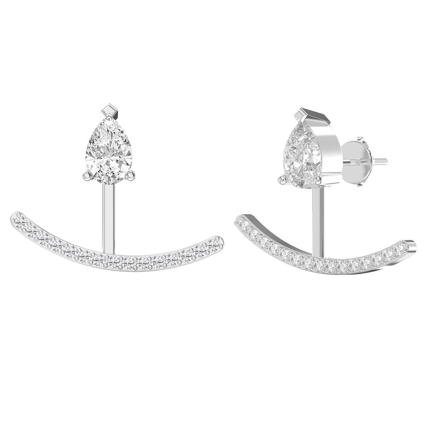 Diamond Curve Bar Fashion Earring