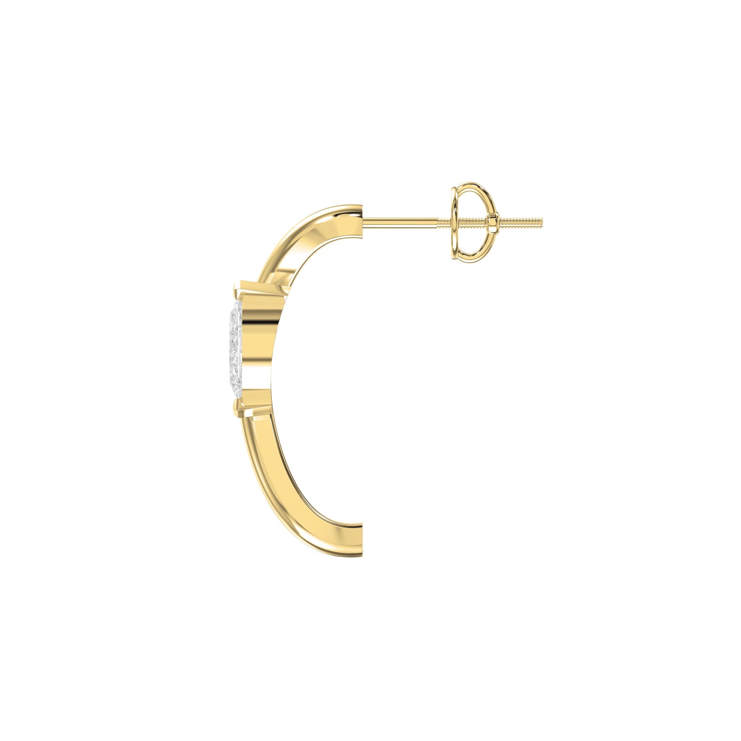 Marquise Diamond Curvy Embrace Fashion Earrings