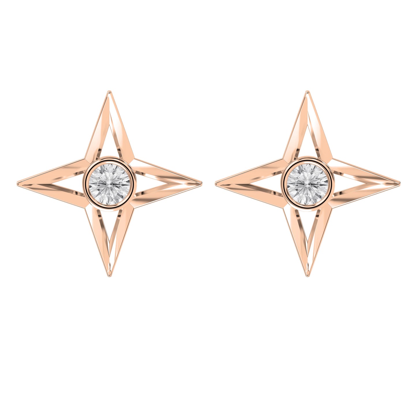 Round Diamond Celestial Sparkle Fashion Earrings