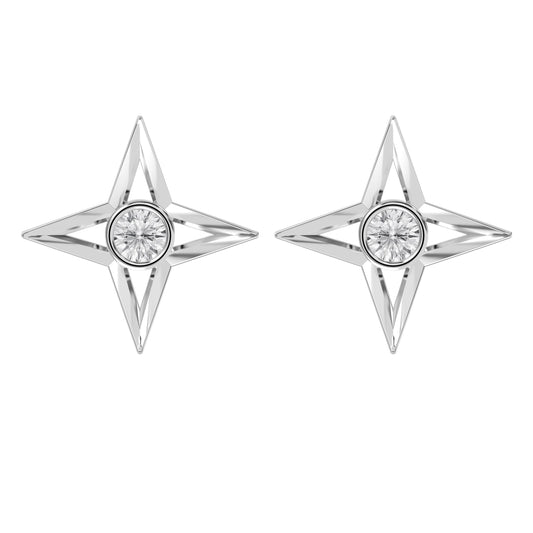 Round Diamond Celestial Sparkle Fashion Earrings