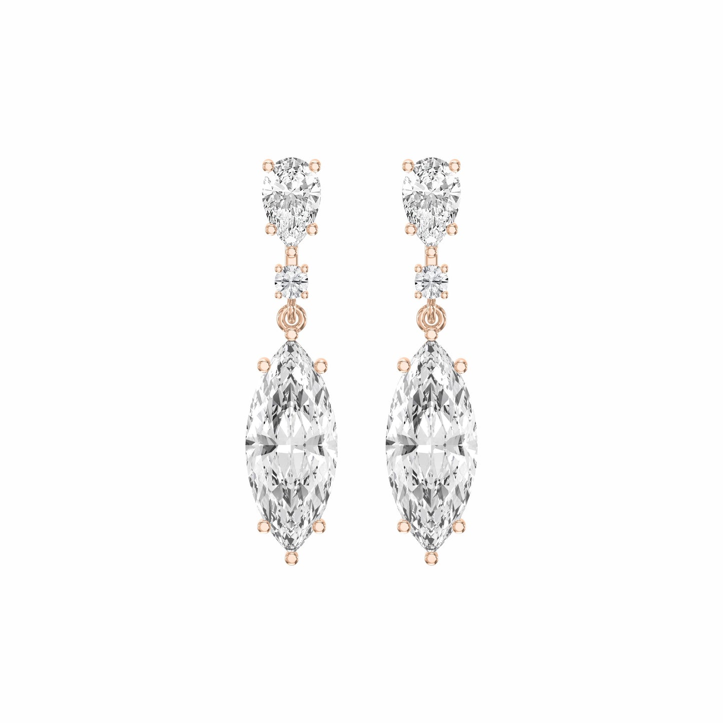 Triple Cut Drop Dangle Design Earring
