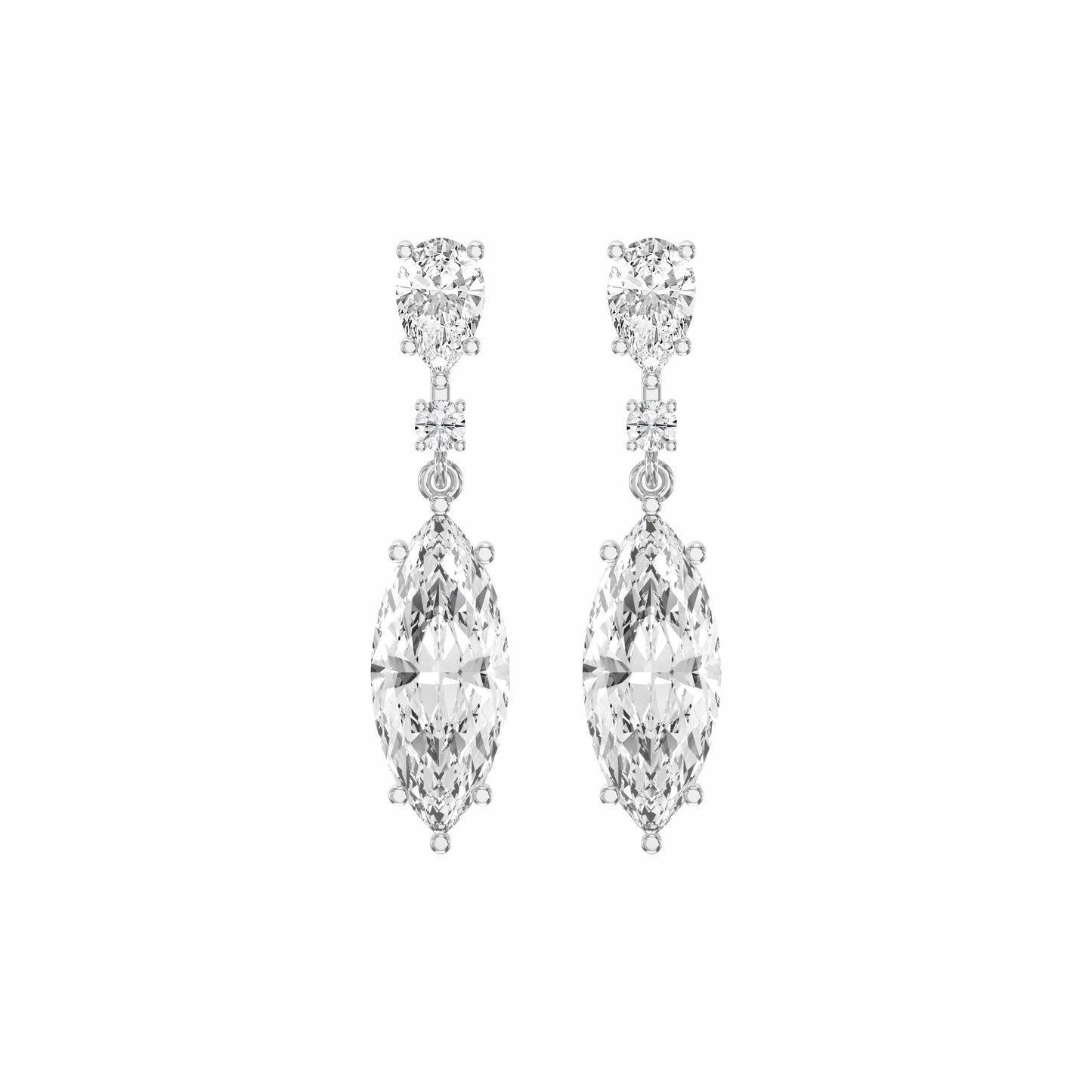 Triple Cut Drop Dangle Design Earring