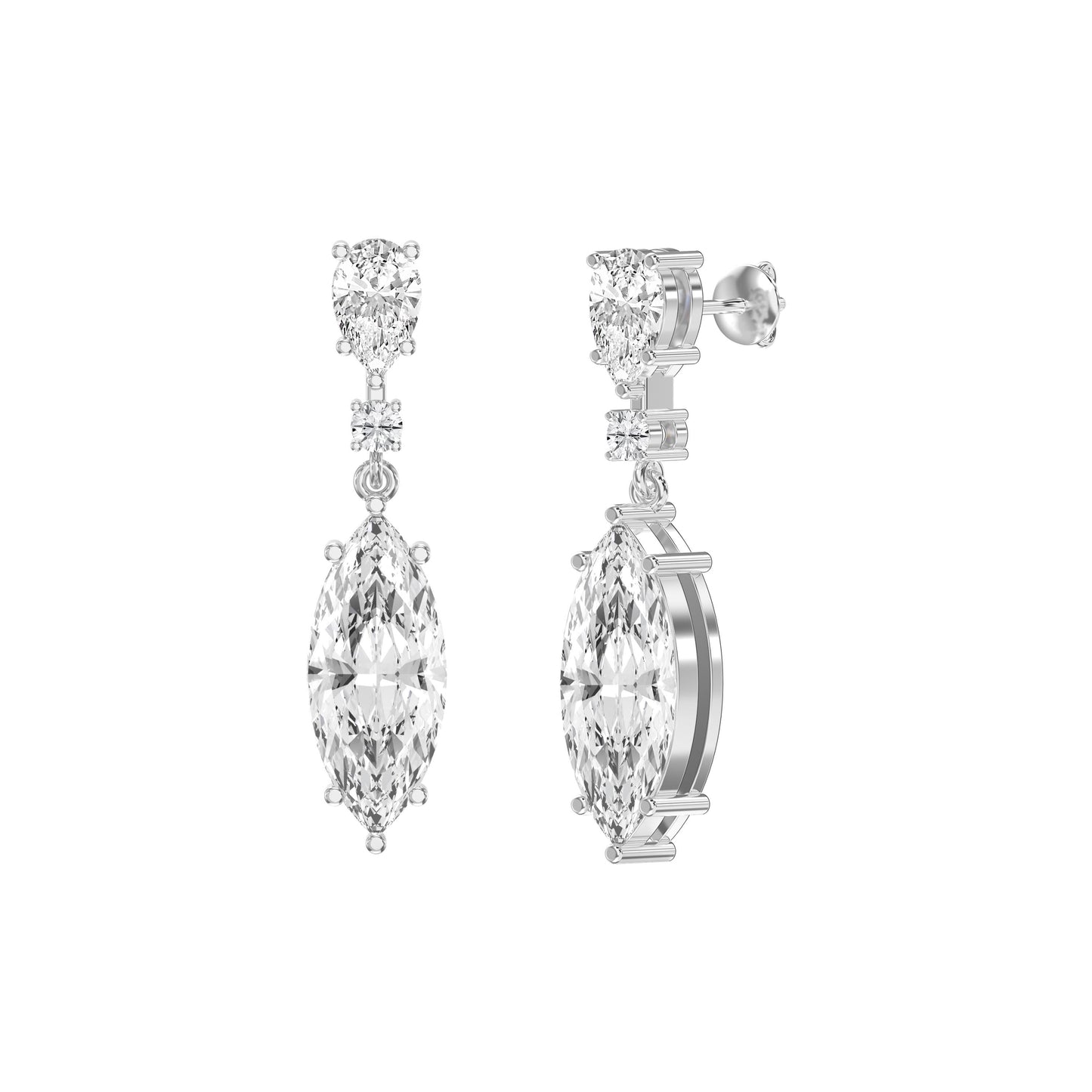 Triple Cut Drop Dangle Design Earring