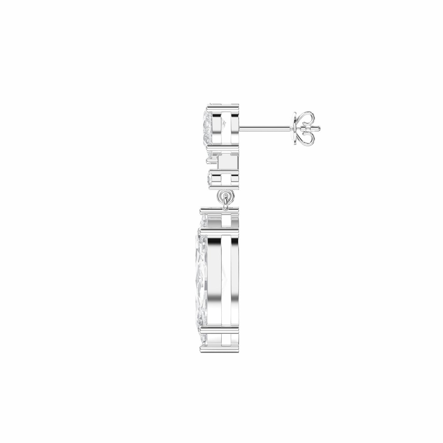 Triple Cut Drop Dangle Design Earring