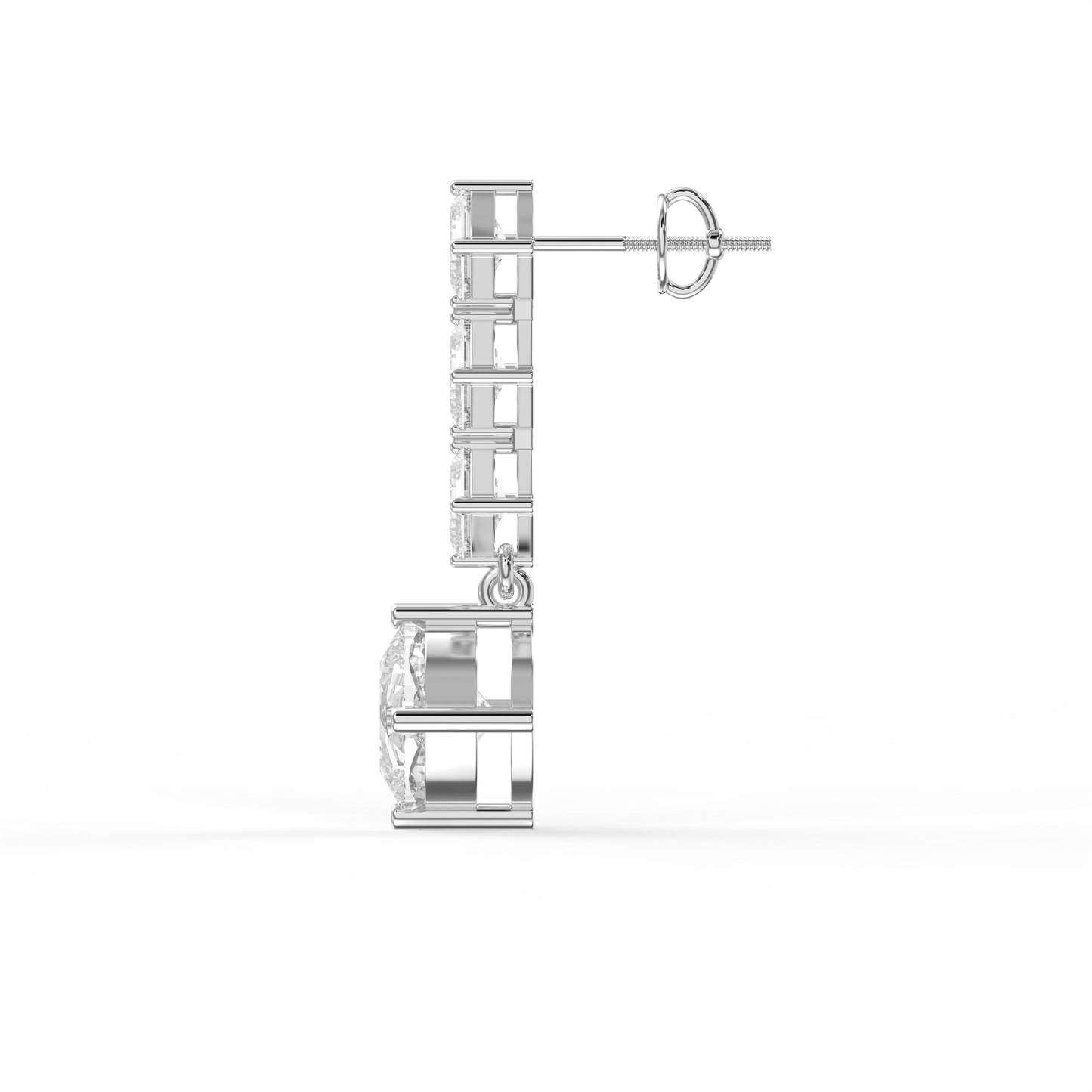 Luxury Ascher & Cushion Diamond Drop Earring