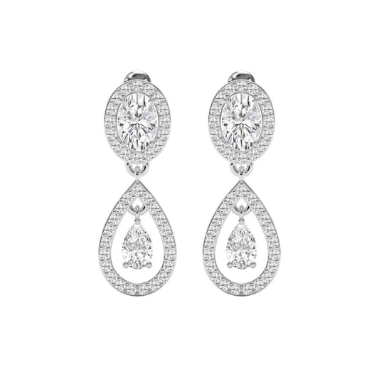 Elegant Multi Diamond Drop & Dangle Earring