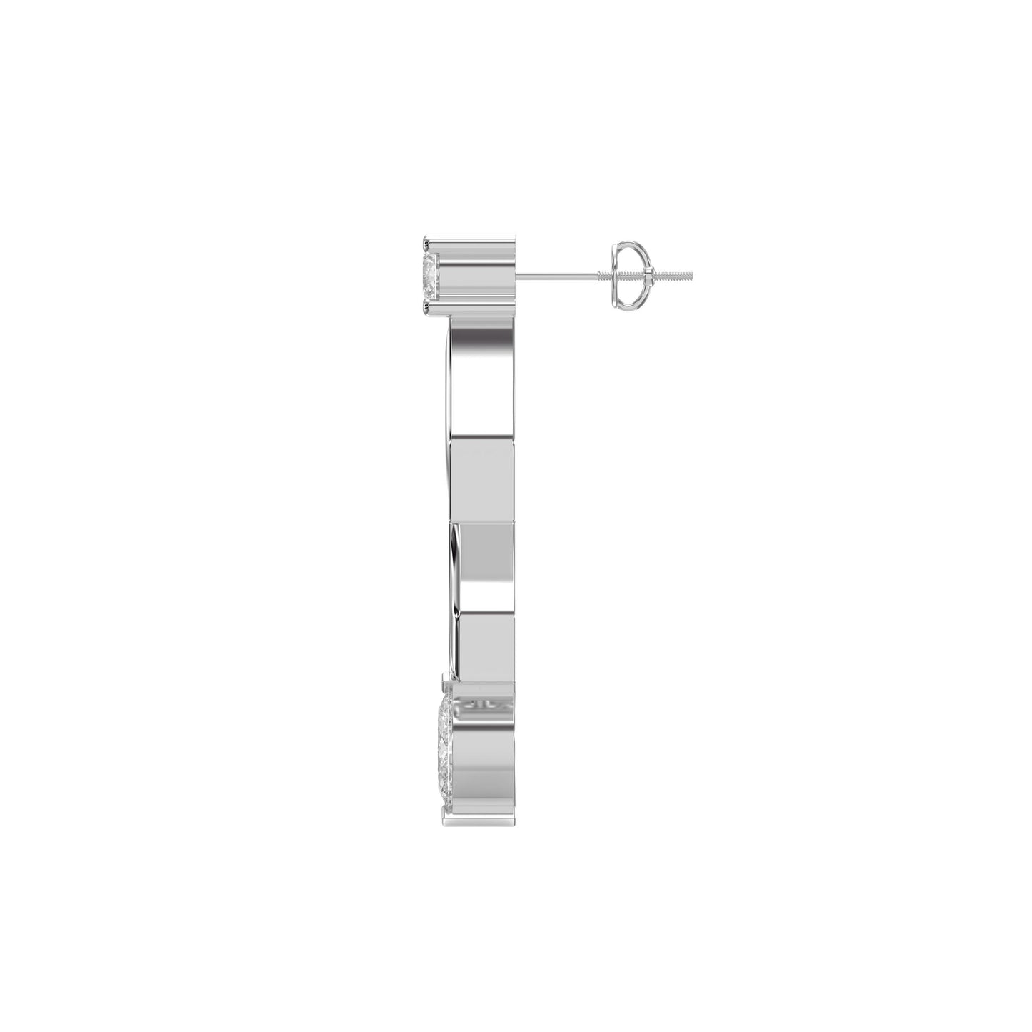 Elegant Leaf Diamond Drop Dangle Earring