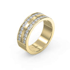 Two-Row Channel Set Half Eternity Diamond Ring