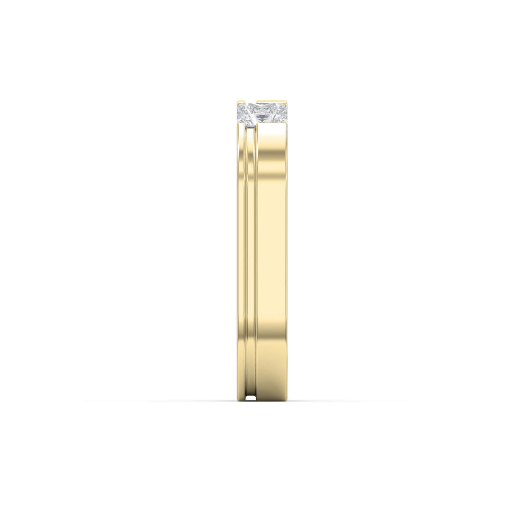 Square Ring for Men Masculine Brilliance diamond Band ( 0.40 -0.50 ct.)