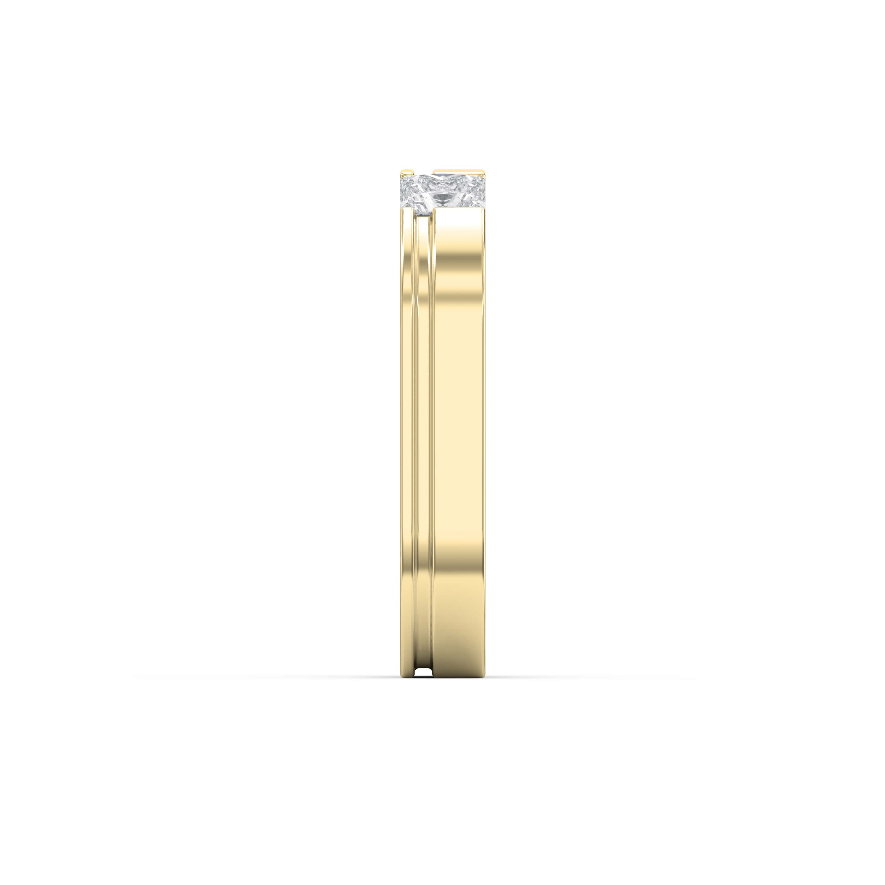 Square Ring for Men Masculine Brilliance diamond Band ( 0.40 -0.50 ct.)