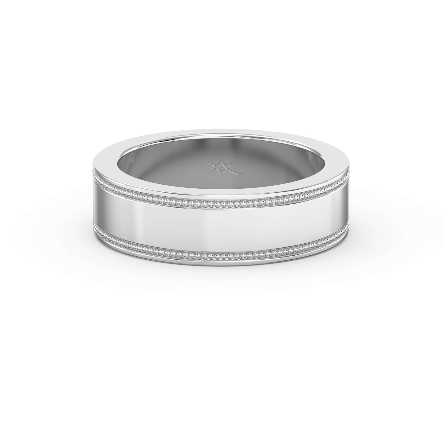 Men’s Flat Polish Milgraine Metal Ring
