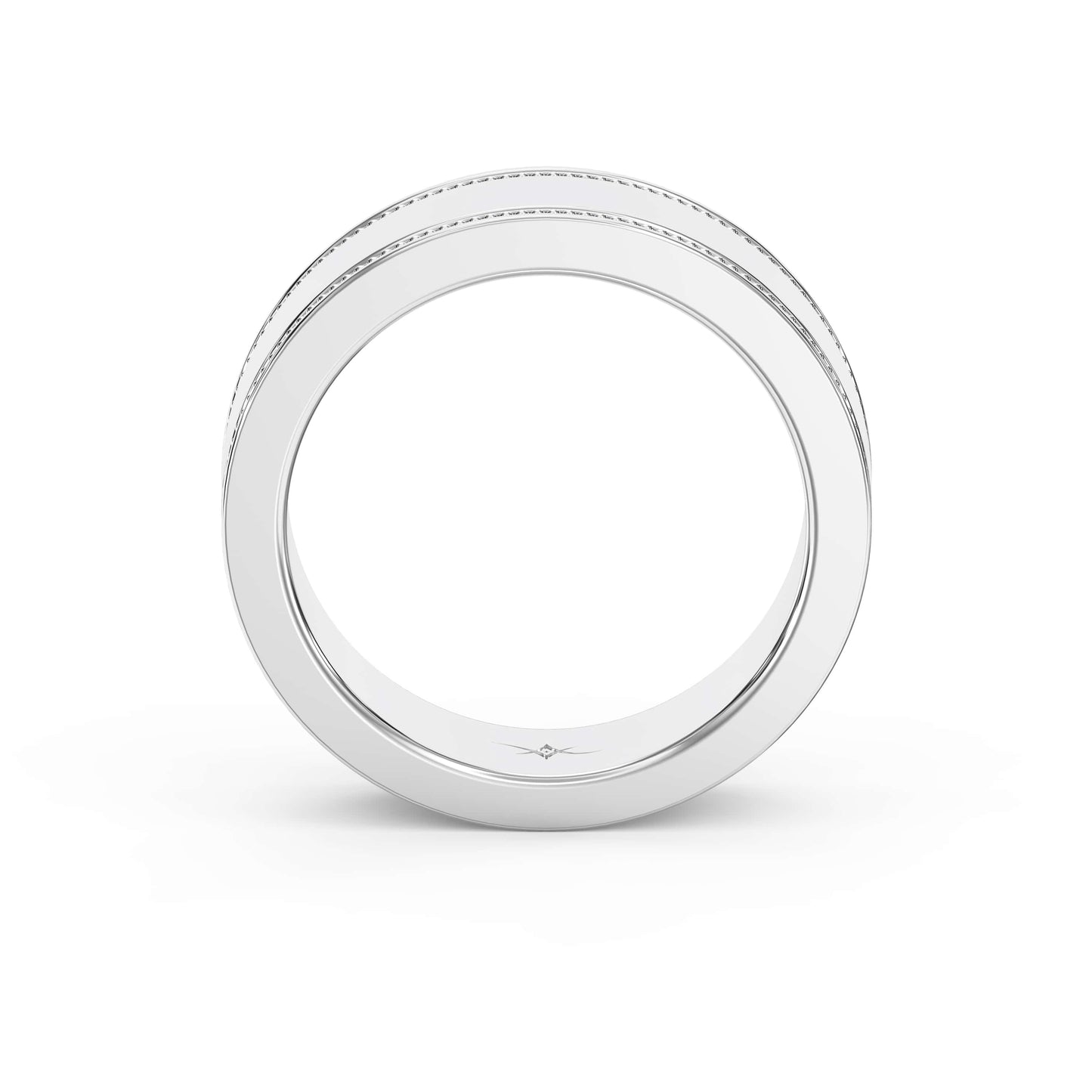 Men’s Flat Polish Milgraine Metal Ring