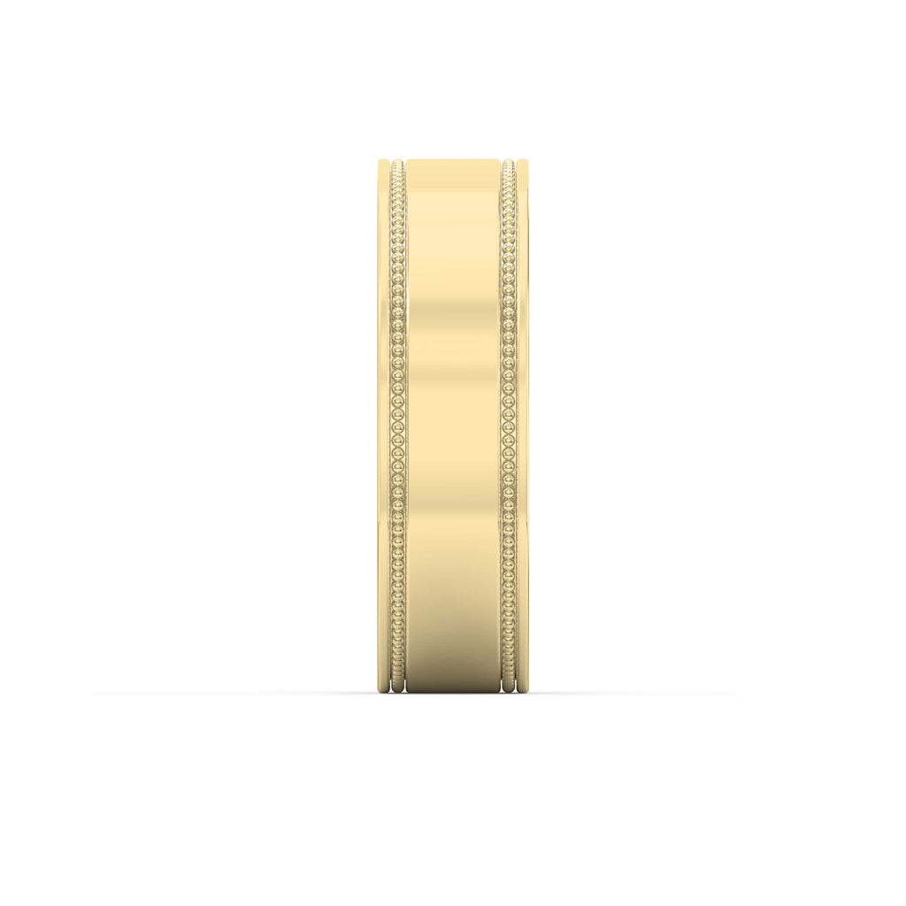 Men’s Flat Polish Milgraine Metal Ring