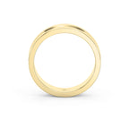 Bullnose Groove Pattern Flat Wedding Metal Ring