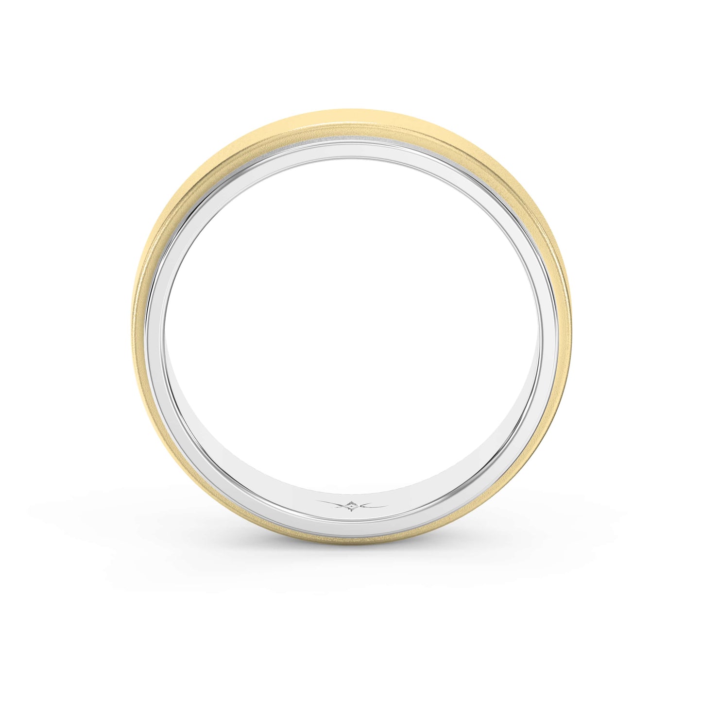 Two-Tone Wedding Band Crafted Entirely Metal band