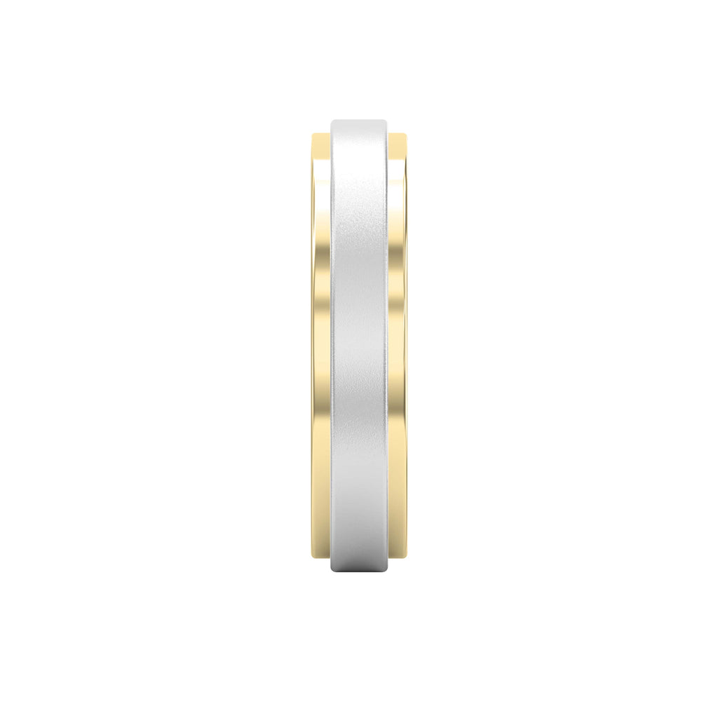 Two-Tone Wedding Band Crafted Entirely Metal band