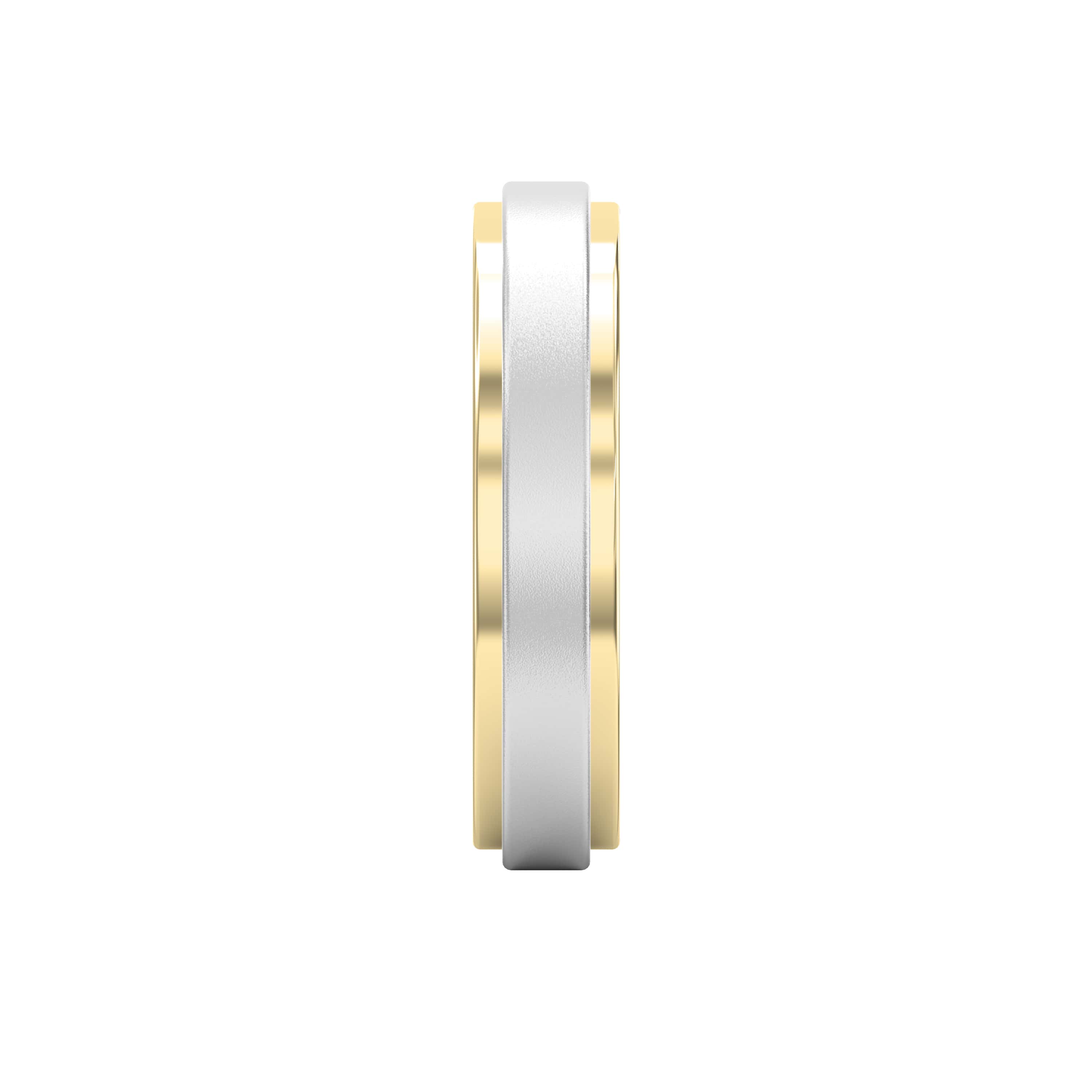 Two-Tone Wedding Band Crafted Entirely Metal band