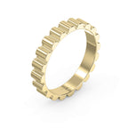 Fluted Wedding Metal Band