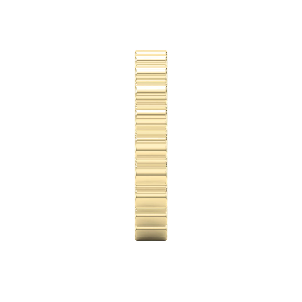 Fluted Wedding Metal Band