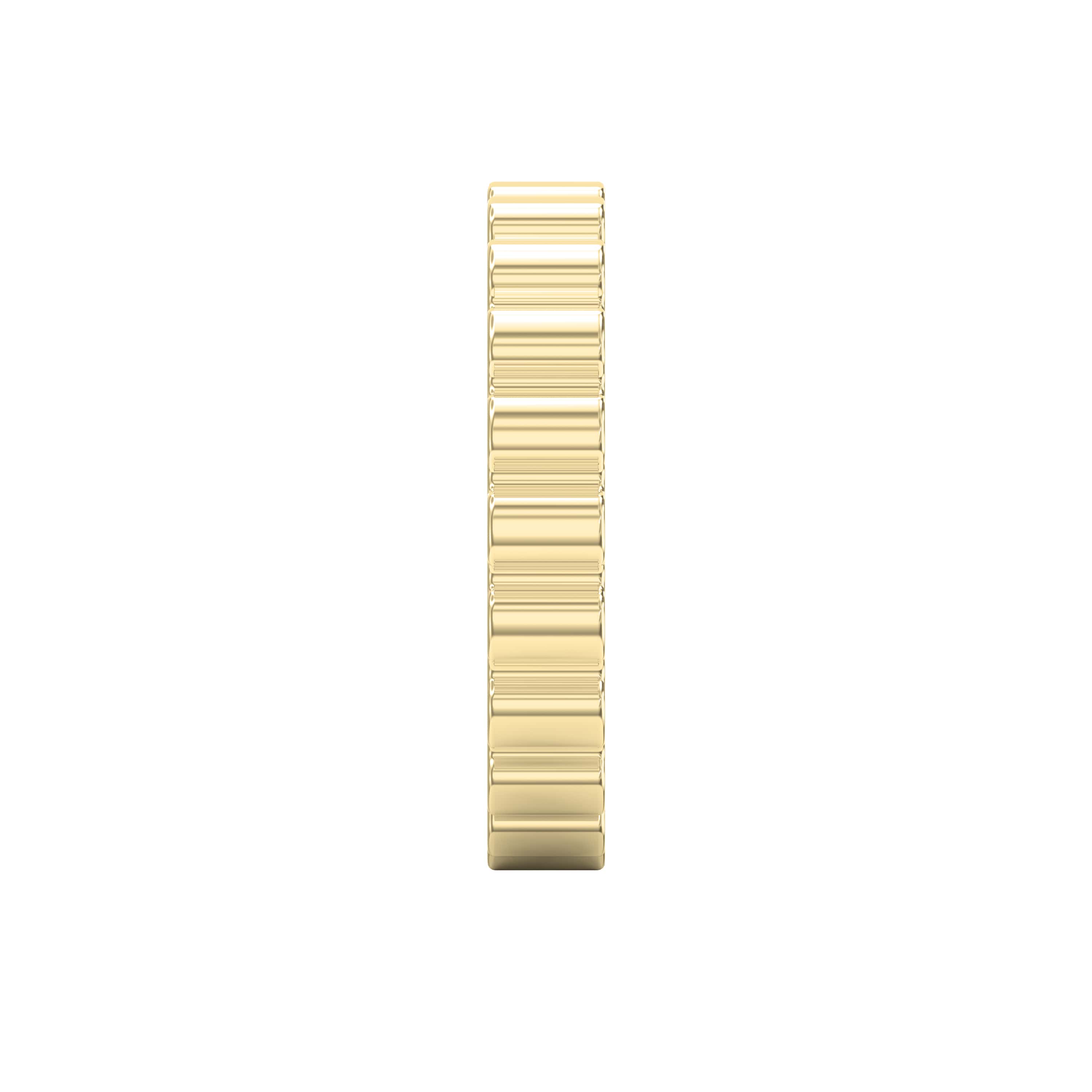 Fluted Wedding Metal Band