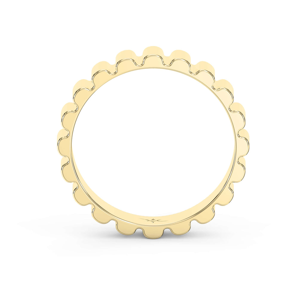 Fluted Wedding Metal Band