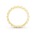 Fluted Wedding Metal Band