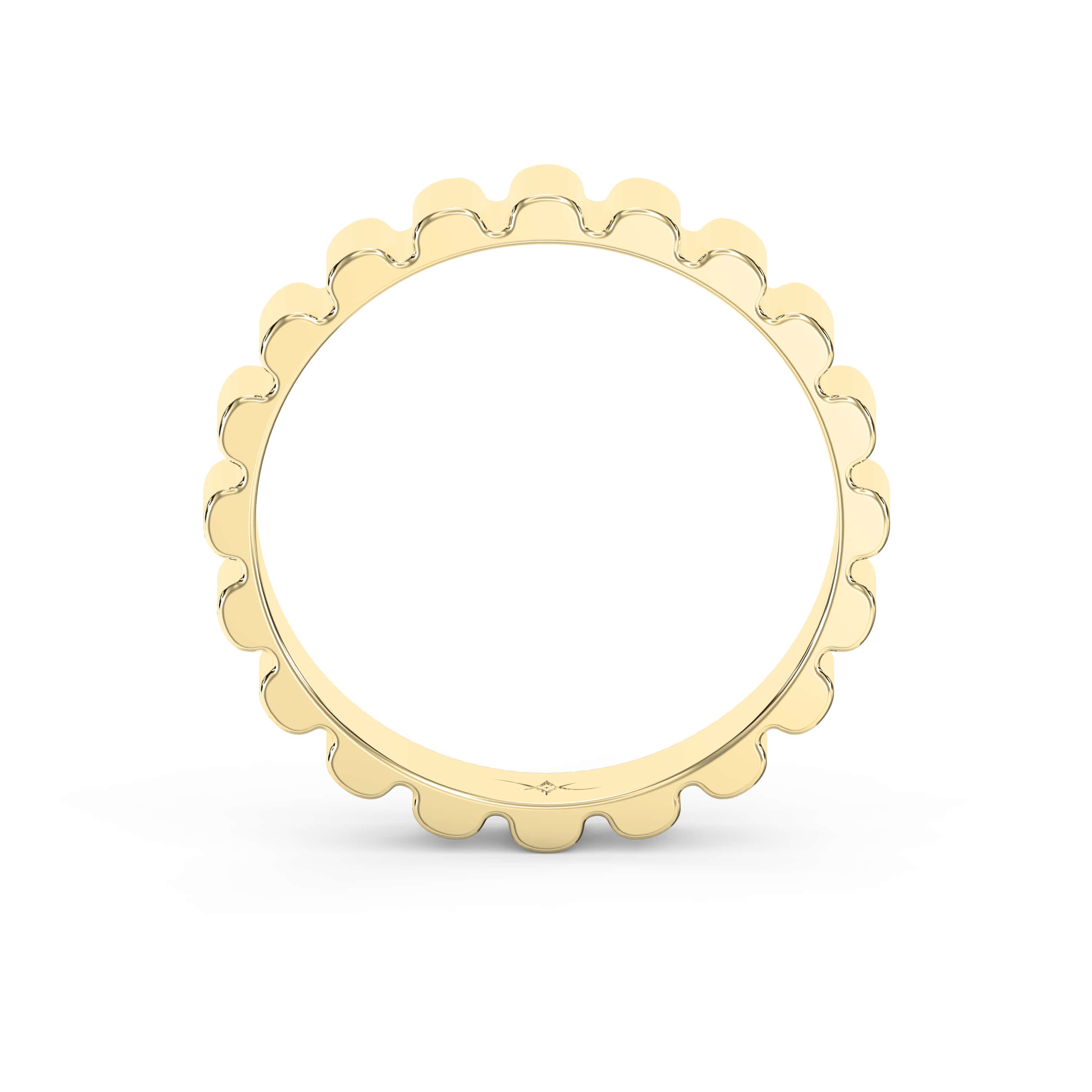Fluted Wedding Metal Band
