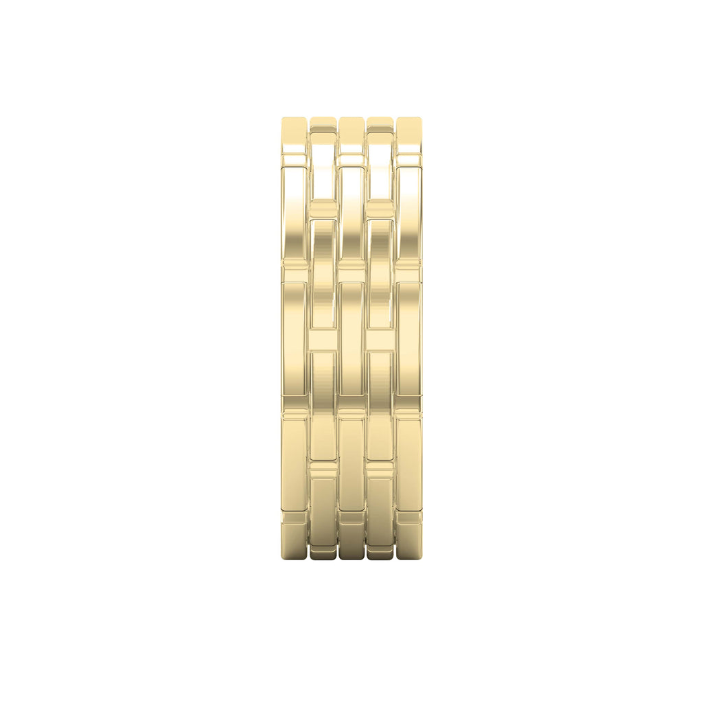 Architectural Linked Wedding Men's Ring