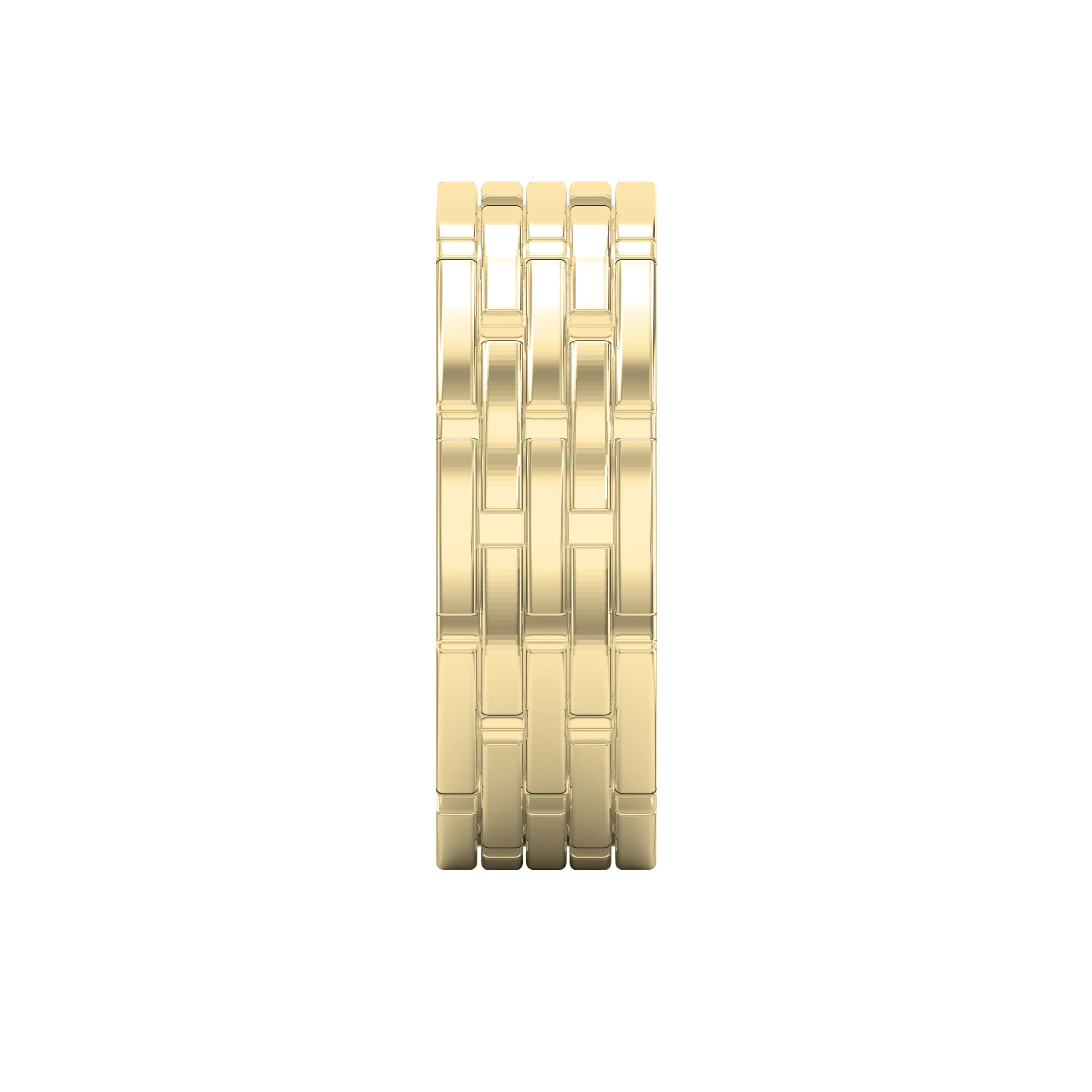 Architectural Linked Wedding Men's Ring