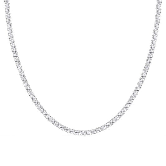 Experience timeless sparkle Round Diamond Tennis Necklace