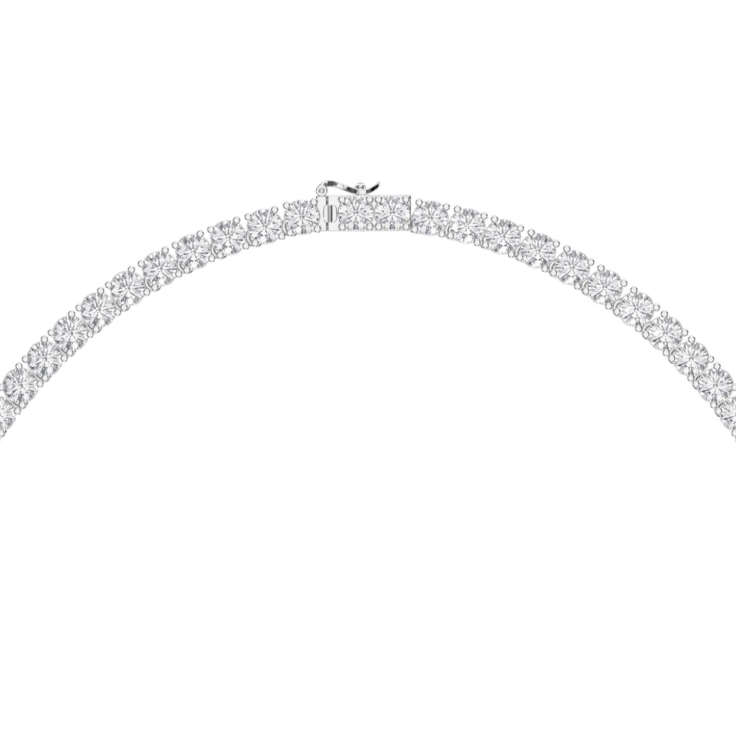 Experience timeless sparkle Round Diamond Tennis Necklace