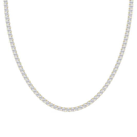 Experience timeless sparkle Round Diamond Tennis Necklace