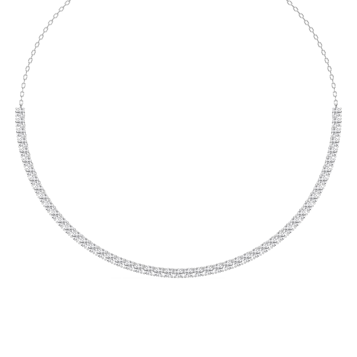 Elegance redefined Round Diamond Tennis Necklace