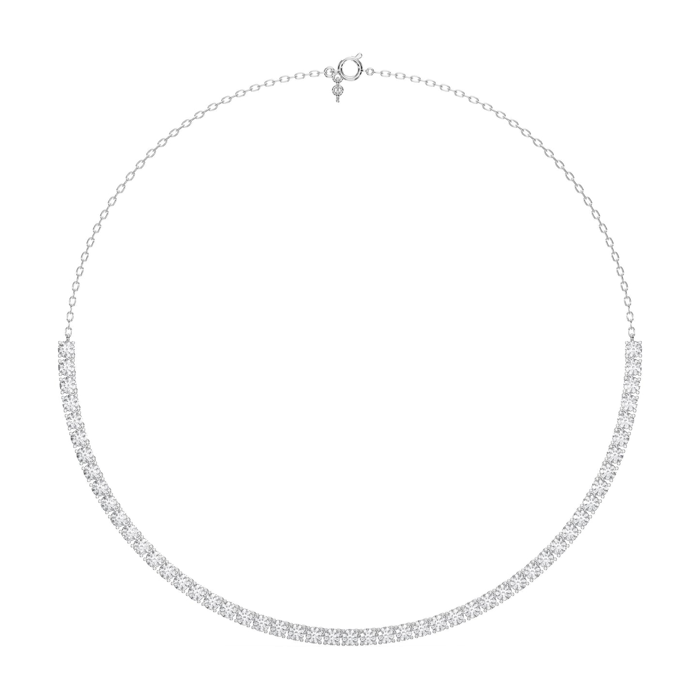 Elegance redefined Round Diamond Tennis Necklace
