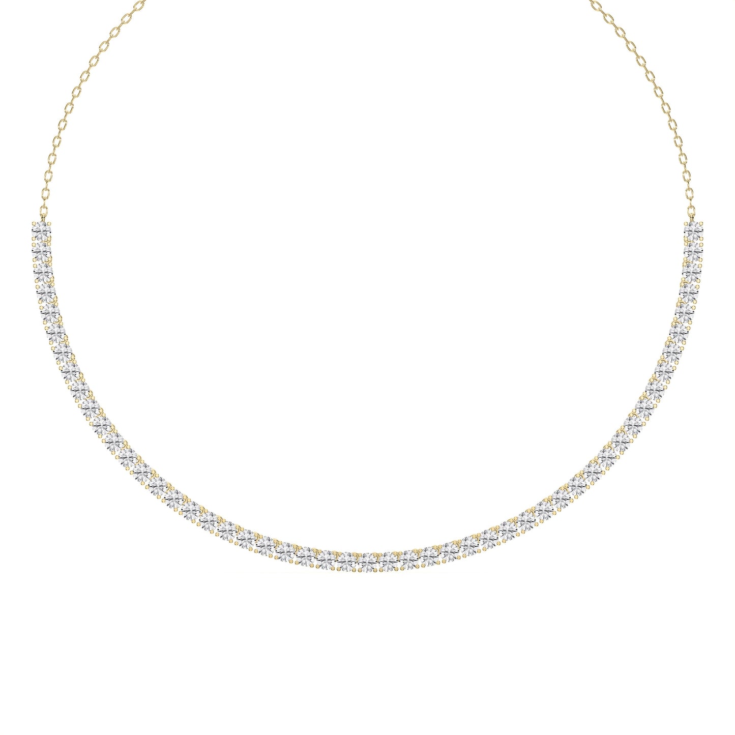 Elegance redefined Round Diamond Tennis Necklace