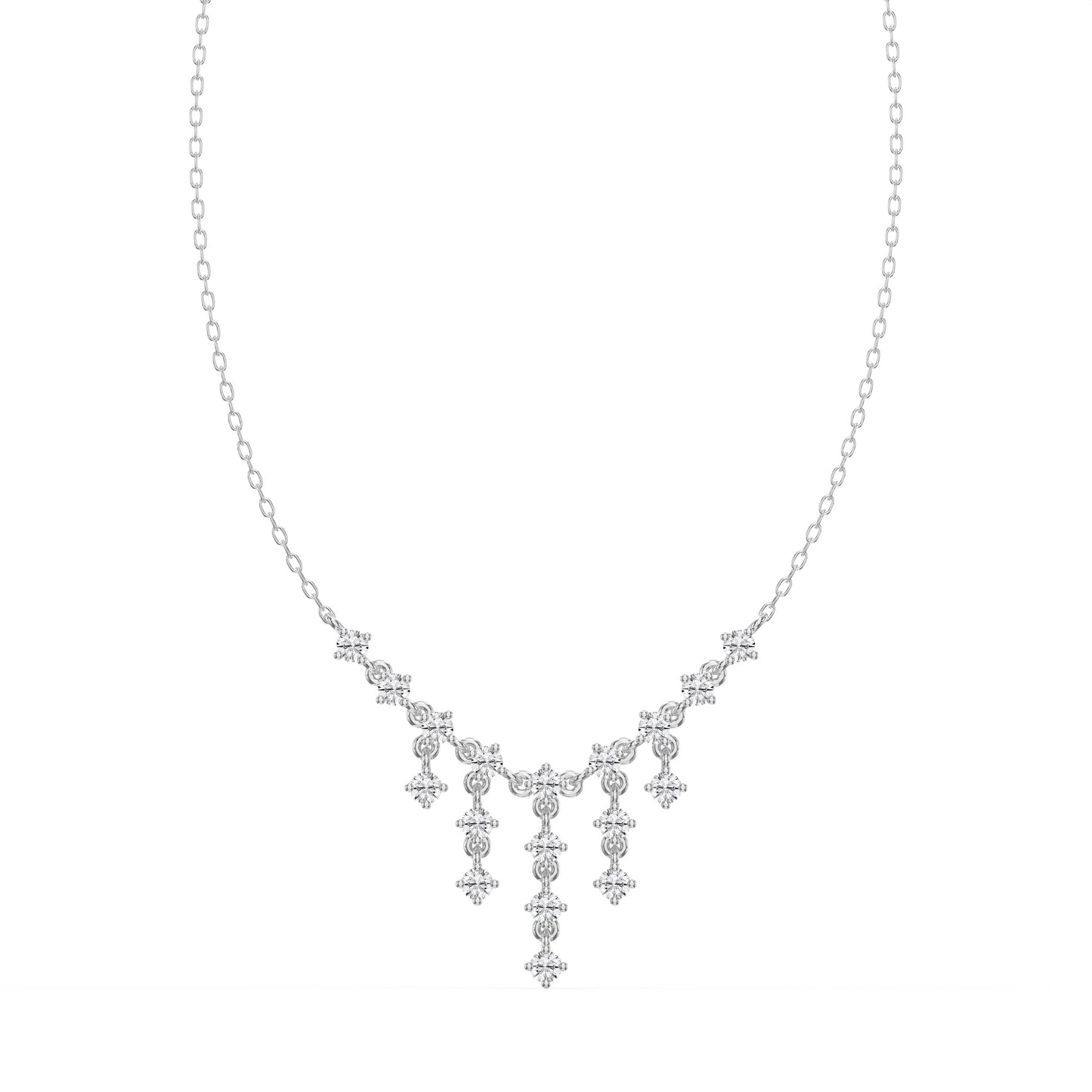 Round Diamond Fashion Necklaces