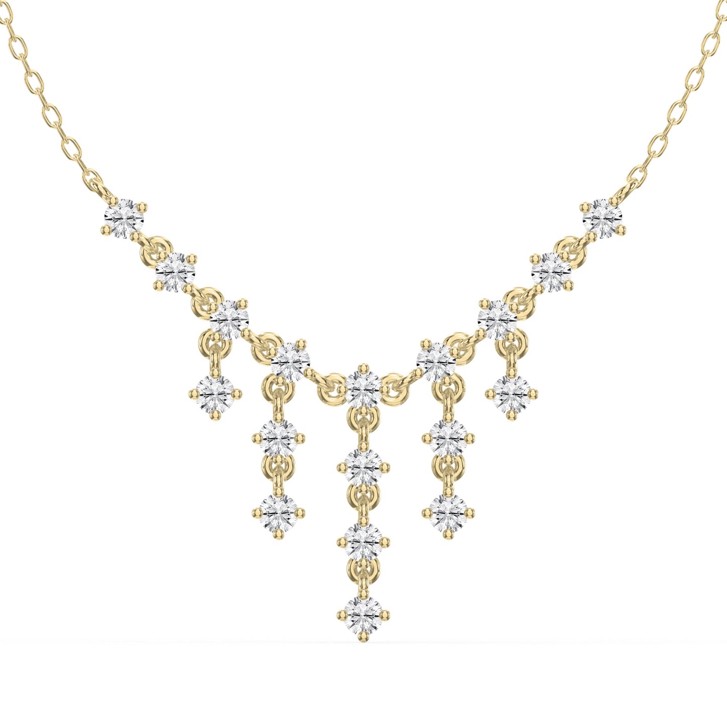 Round Diamond Fashion Necklaces