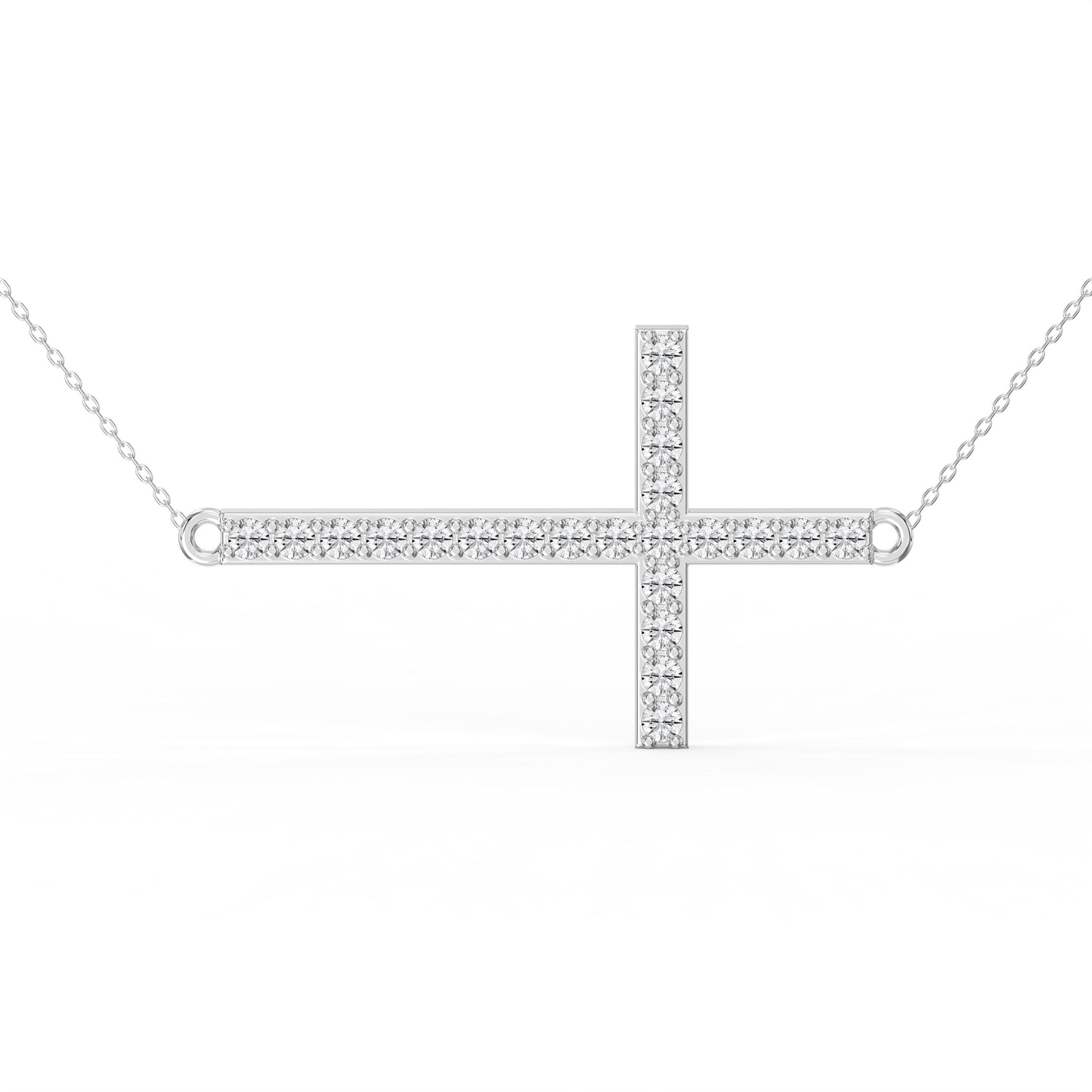 Side Way Cross Fashion Necklace