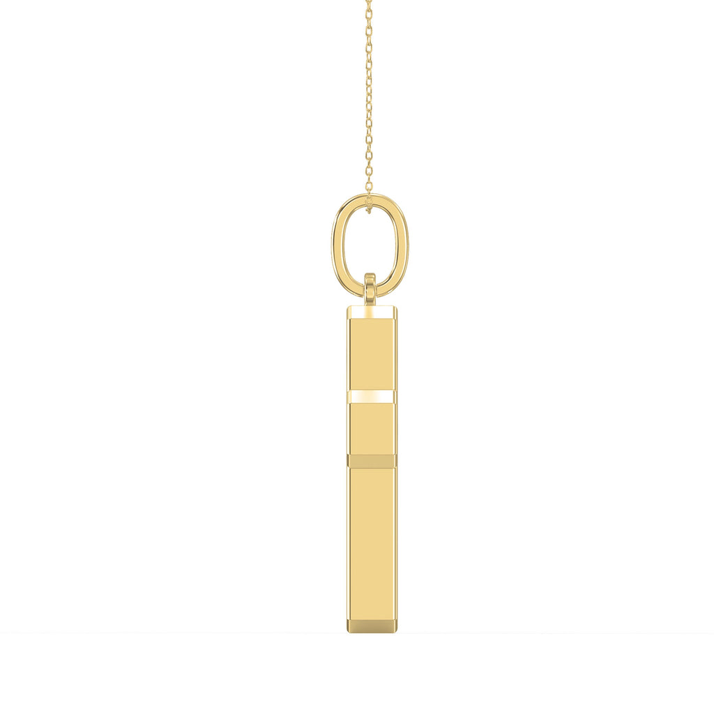 Radiant Diamond Cross Pendant Necklace