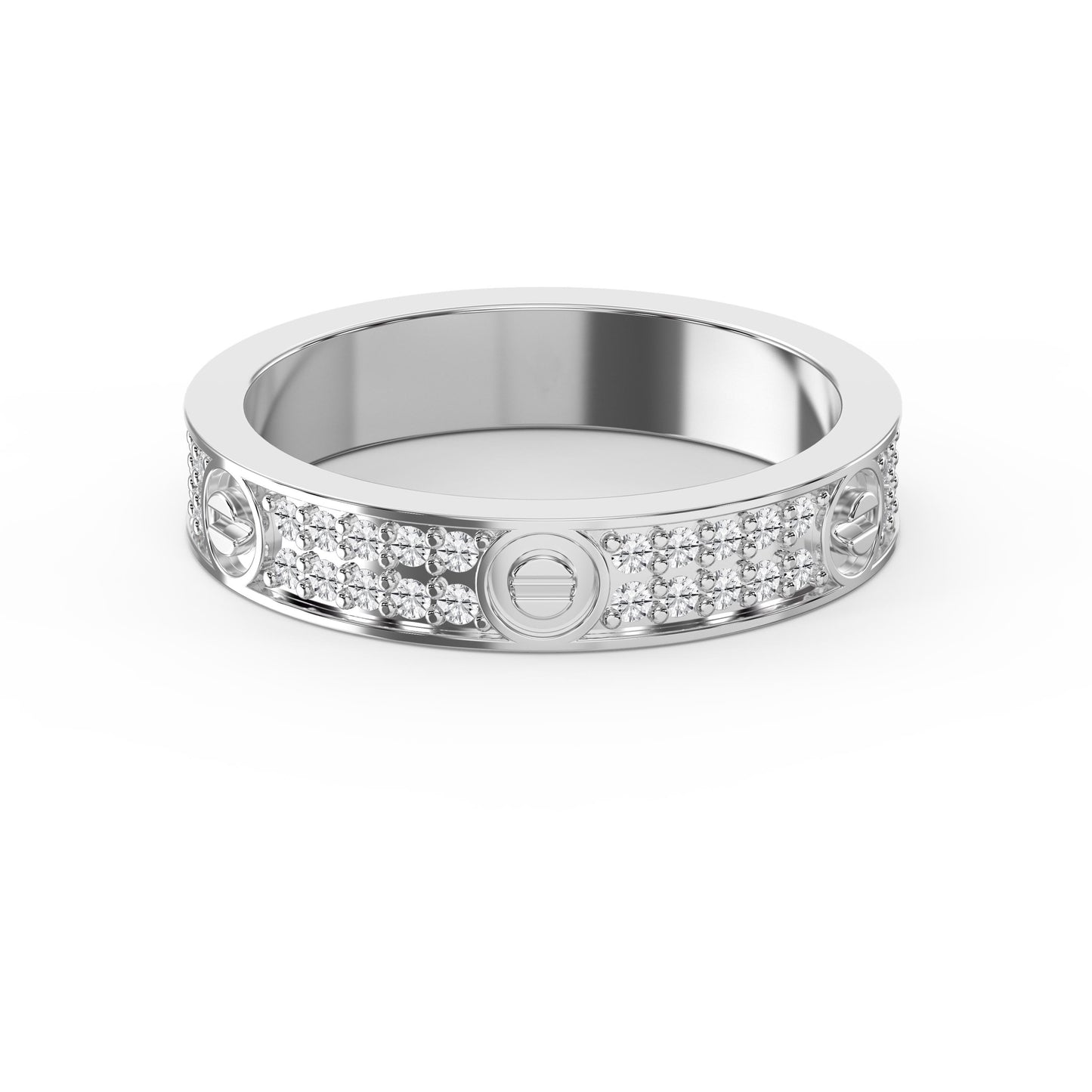 Elegant Round Diamond Gold Band ( 0.55 - 0.70 Ct.)