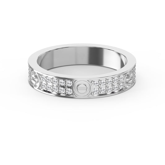 Elegant Round Diamond Gold Band ( 0.55 - 0.70 Ct.)