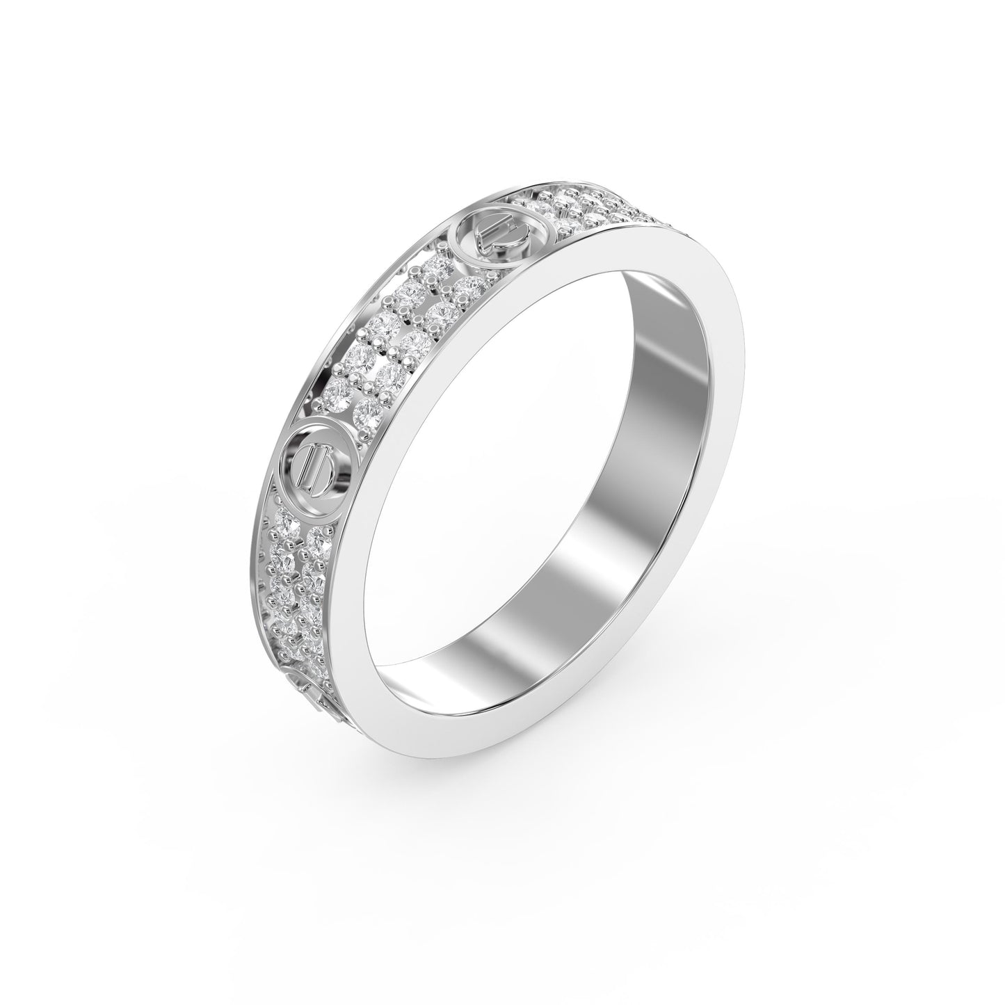 Elegant Round Diamond Gold Band ( 0.55 - 0.70 Ct.)