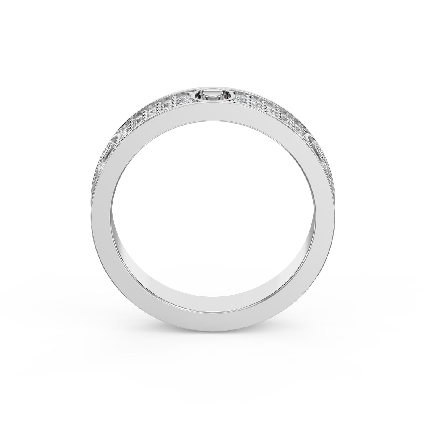 Elegant Round Diamond Gold Band ( 0.55 - 0.70 Ct.)