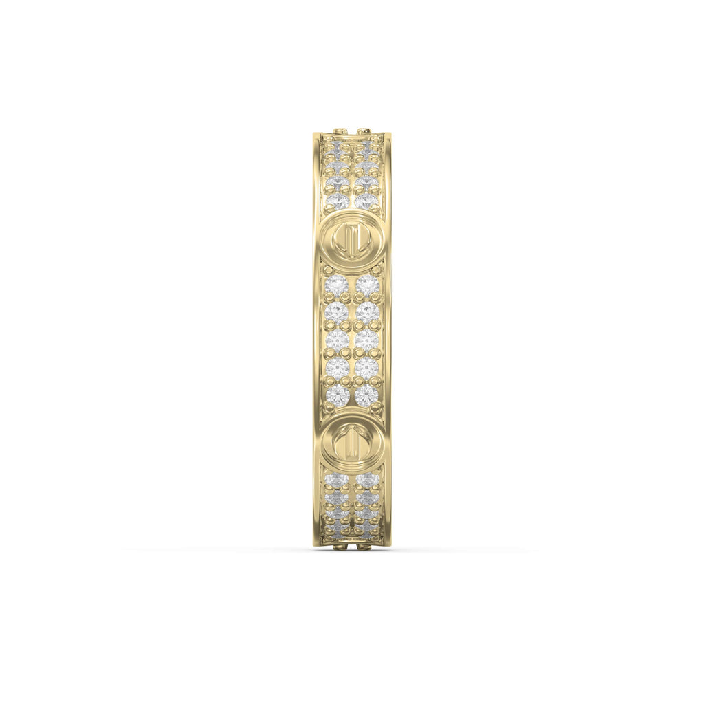 Elegant Round Diamond Gold Band