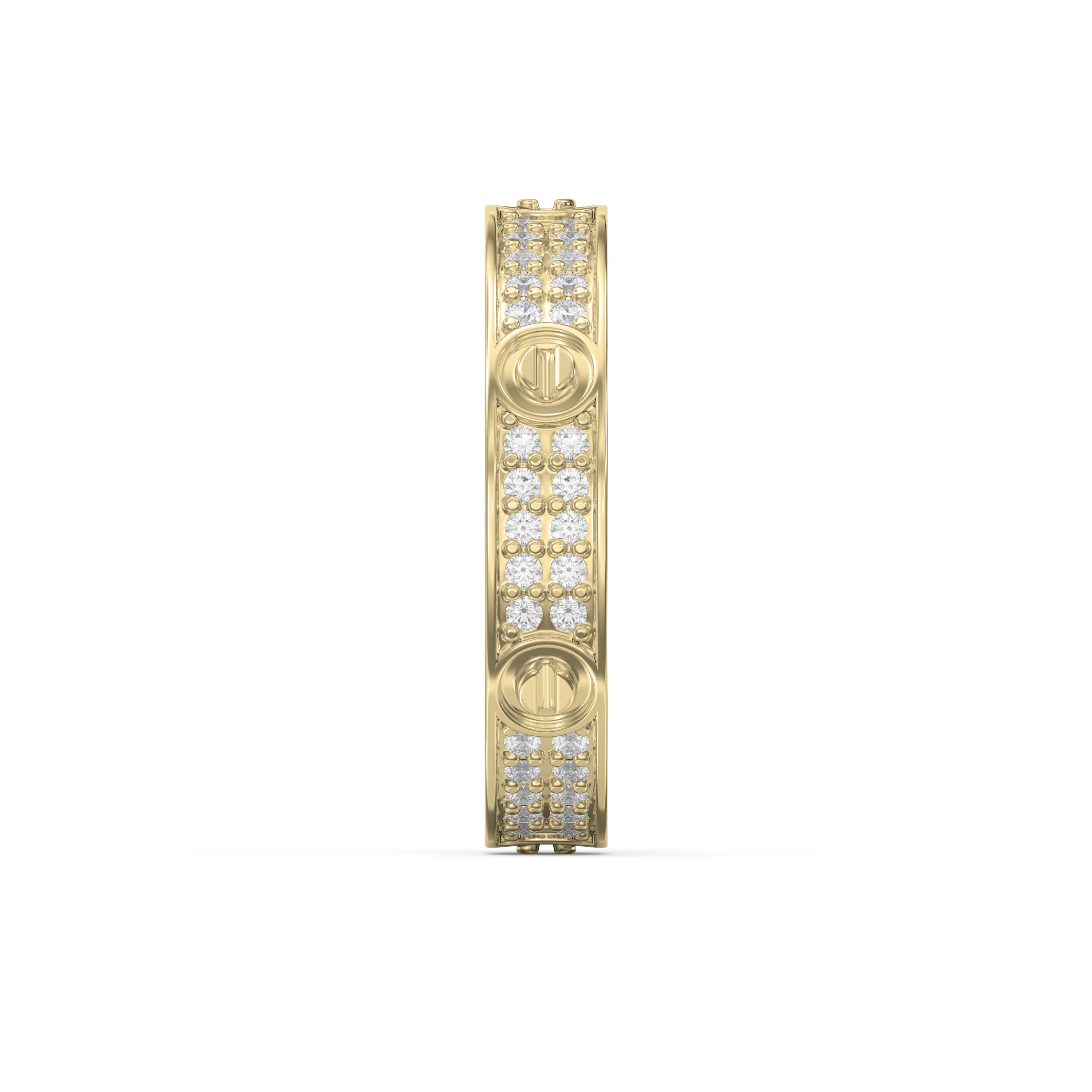 Elegant Round Diamond Gold Band