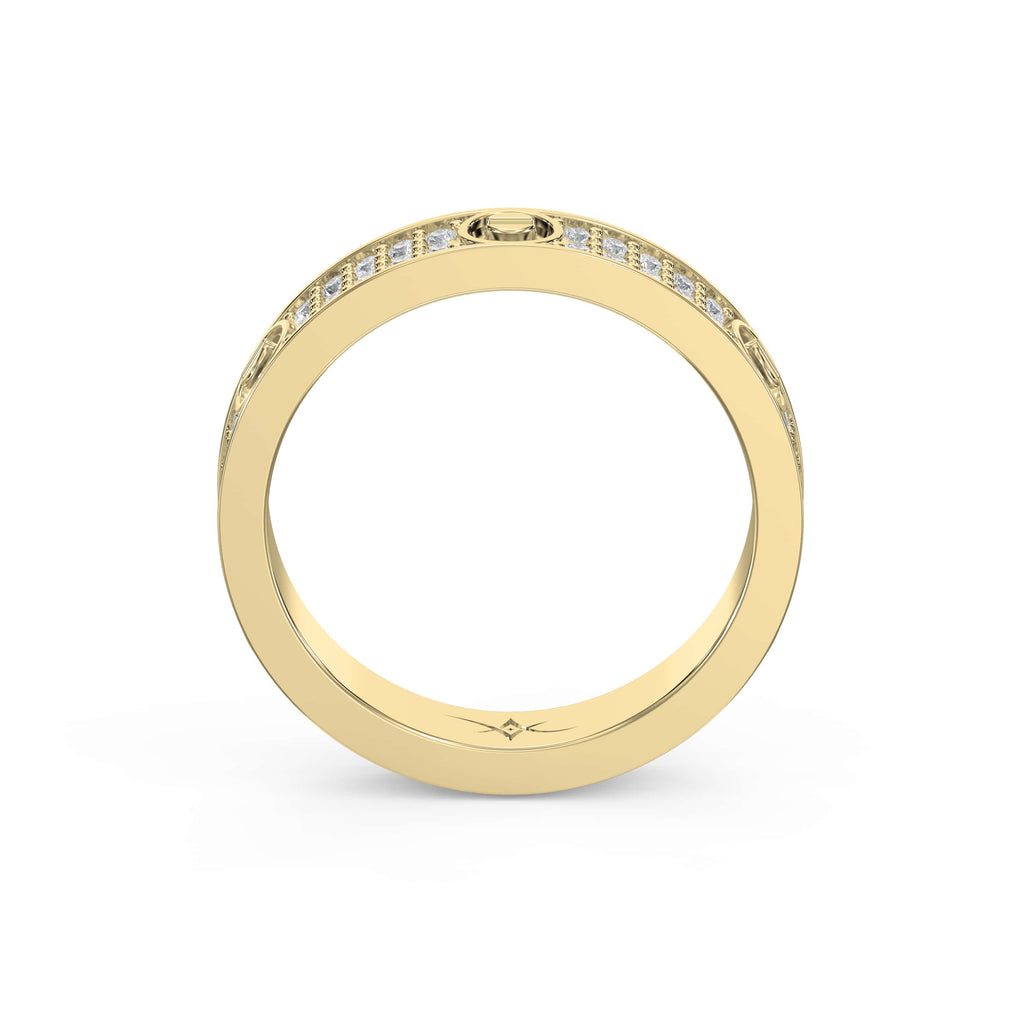 Elegant Round Diamond Gold Band